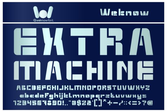 Extra Machine: A Bold Font for Creative Expression