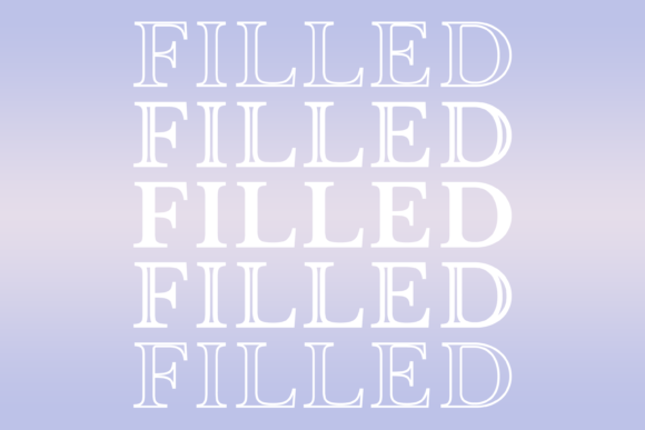 Filled: A Bold and Beautiful Font for Every Creative Project