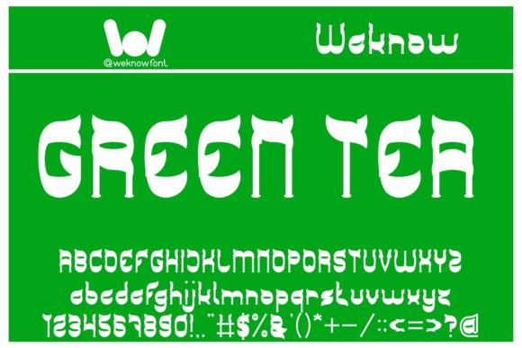 Green Tea as a Versatile Font for Creative Design Projects