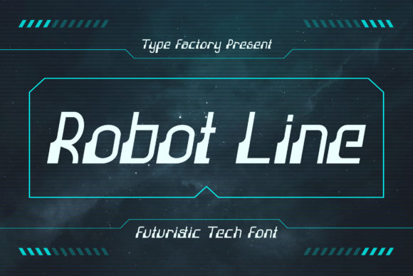 Robot Line: A Futuristic Font for Tech Designs